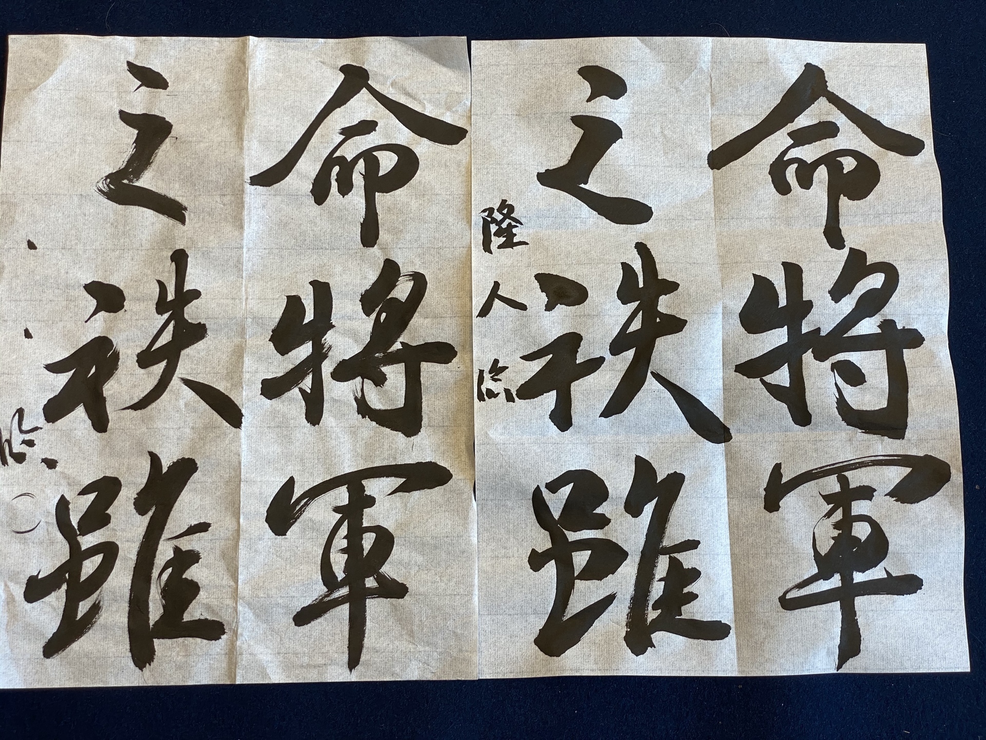 書作」漢字半紙規定手本(甲)「命将軍之秩雖」: GOOD BAD UGLY 書作」漢字半紙規定手本(甲)「命将軍之秩雖」: GOOD BAD UGLY